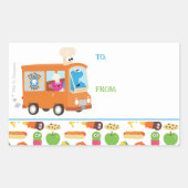 Sesamstraat Cookie Monster Foodie Truck Rechthoekige Sticker (Voorkant)