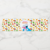 Sesamstraat Cookie Monster Foodie Truck Waterfles Etiket (Enkel label)