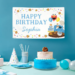 Sesamstraat | Cookie Monster Gelukkige Verjaardag Spandoek