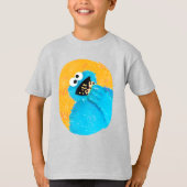 Sesamstraat Cookie Monster Karakter Kunst T-shirt (Voorkant)