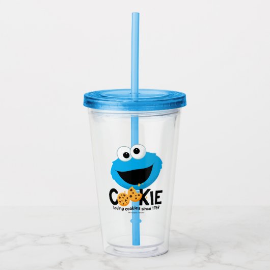 Sesamstraat | Cookie Monster Loving Cookies Acryl Drinkbeker (Voorkant)