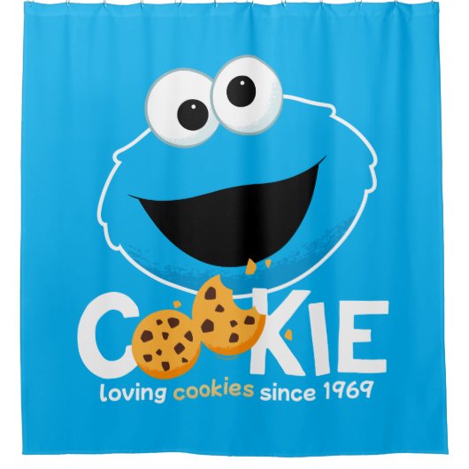 Sesamstraat | Cookie Monster Loving Cookies Douchegordijn (Voorkant)