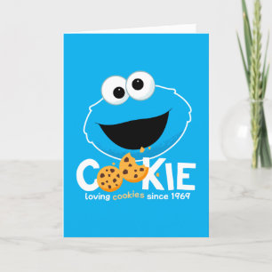 Sesamstraat   Cookie Monster Loving Cookies Feestdagen Kaart