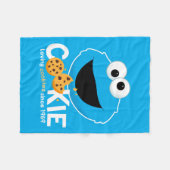 Sesamstraat | Cookie Monster Loving Cookies Fleece Deken (Voorkant (Horizontaal))