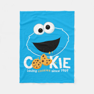 Sesamstraat   Cookie Monster Loving Cookies Fleece Deken