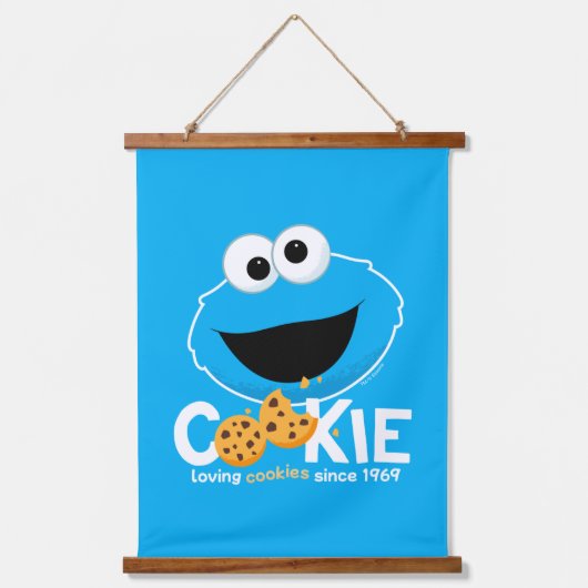 Sesamstraat | Cookie Monster Loving Cookies Hangend Wandkleed (Voorkant)