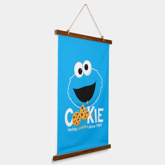 Sesamstraat | Cookie Monster Loving Cookies Hangend Wandkleed (Gebogen)