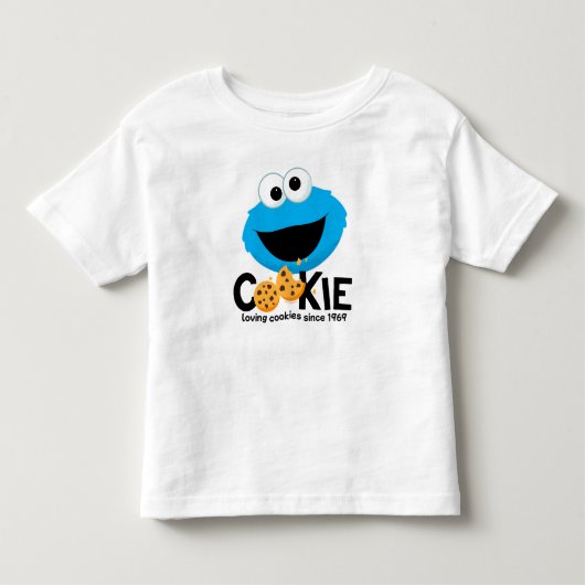 Sesamstraat | Cookie Monster Loving Cookies Kinder Shirts (Voorkant)