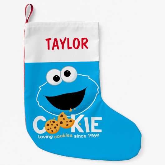 Sesamstraat | Cookie Monster Loving Cookies Kleine Kerstsok (Voorkant)
