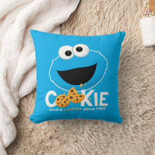 Sesamstraat Cookie Monster Loving Cookies Kussen