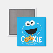 Sesamstraat | Cookie Monster Loving Cookies Magneet (Voorkant / Achterkant)