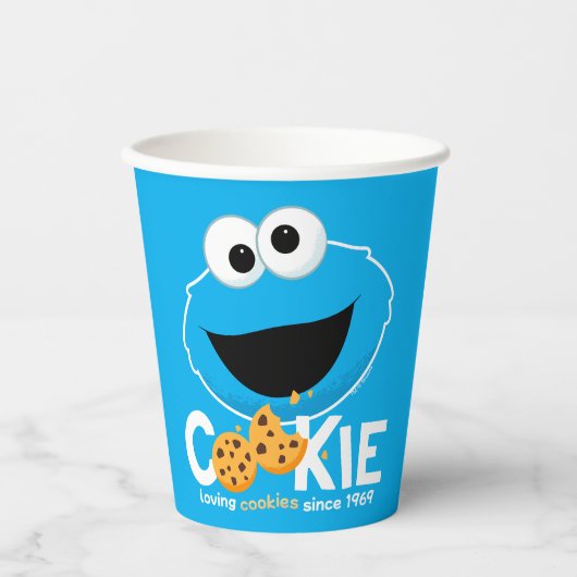 Sesamstraat | Cookie Monster Loving Cookies Papieren Bekers (Voorkant)