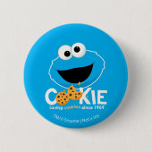 Sesamstraat | Cookie Monster Loving Cookies Ronde Button 5,7 Cm (Voorkant)
