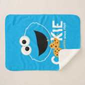 Sesamstraat | Cookie Monster Loving Cookies Sherpa Deken (Voorkant (horizontaal))