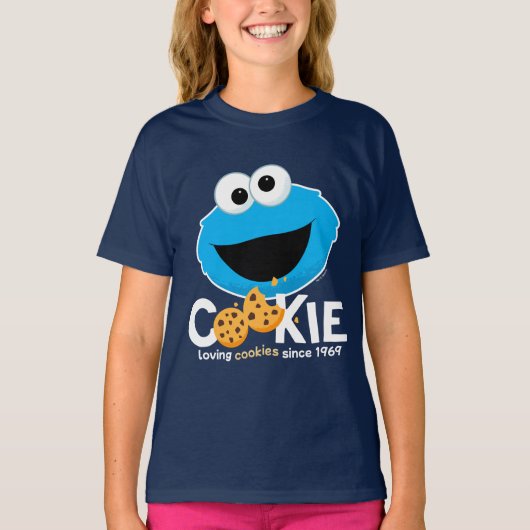 Sesamstraat | Cookie Monster Loving Cookies T-shirt (Voorkant)