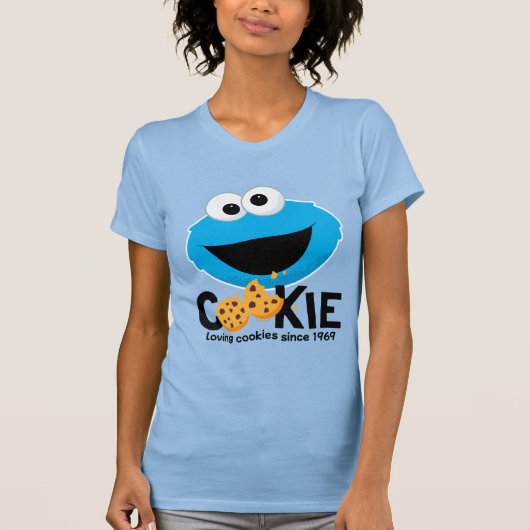 Sesamstraat | Cookie Monster Loving Cookies T-shirt (Voorkant)