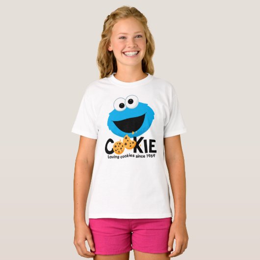 Sesamstraat | Cookie Monster Loving Cookies T-shirt (Voorkant volledig)