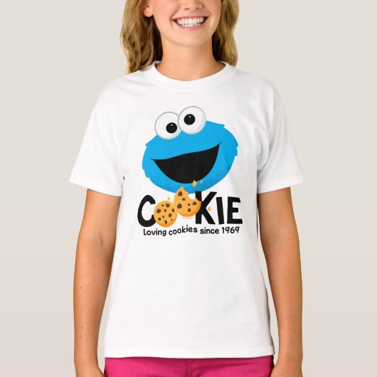 Sesamstraat | Cookie Monster Loving Cookies T-shirt (Voorkant)