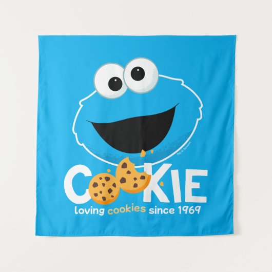 Sesamstraat | Cookie Monster Loving Cookies Wandkleed (Voorkant)