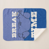 Sesamstraat | Cookie Monster Pauze tijd Sherpa Deken (Voorkant (horizontaal))