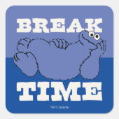 Sesamstraat | Cookie Monster Pauze tijd Vierkante Sticker (Voorkant)