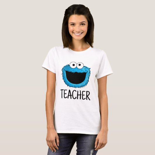 Sesamstraat | Cookie Monster Teacher T-shirt (Voorkant volledig)