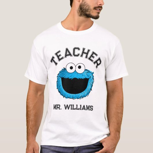 Sesamstraat | Cookie Monster Teacher T-shirt (Voorkant)
