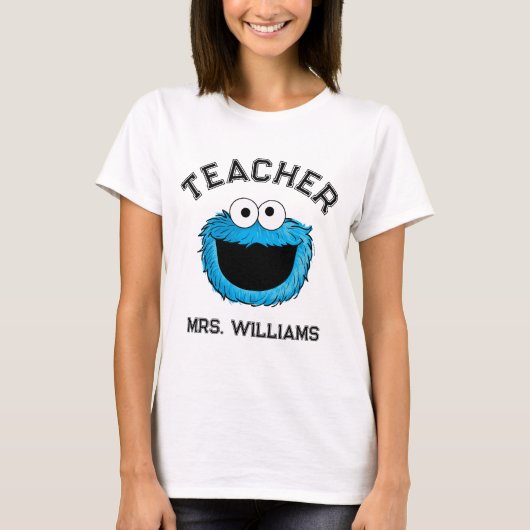 Sesamstraat | Cookie Monster Teacher T-shirt (Voorkant)