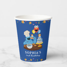 Sesamstraat | Cookie Monster verjaardagstaart Papieren Bekers