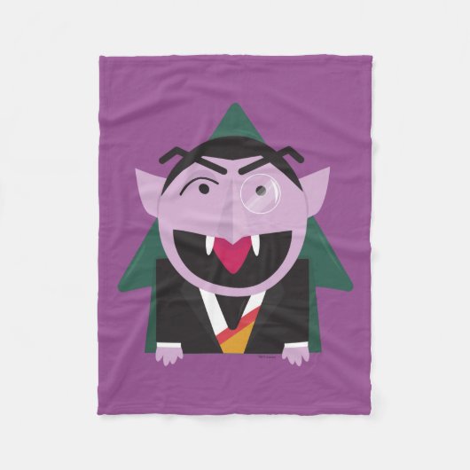 Sesamstraat | Count von Count Illustratie Fleece Deken (Voorkant)