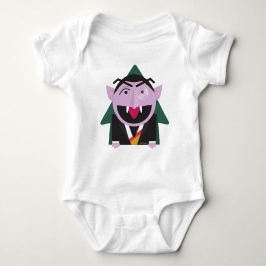 Sesamstraat | Count von Count Illustratie Romper (Voorkant)