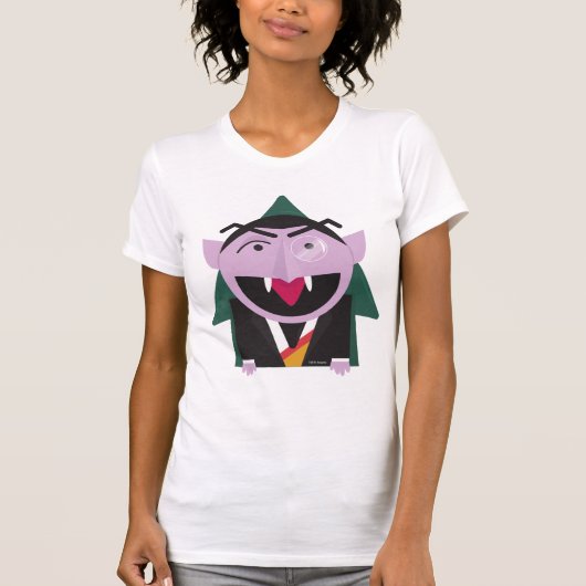 Sesamstraat | Count von Count Illustratie T-shirt (Voorkant)