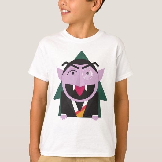 Sesamstraat | Count von Count Illustratie T-shirt (Voorkant)