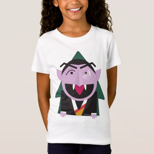 Sesamstraat | Count von Count Illustratie T-shirt (Voorkant)