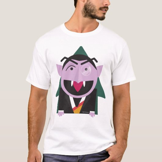 Sesamstraat | Count von Count Illustratie T-shirt (Voorkant)