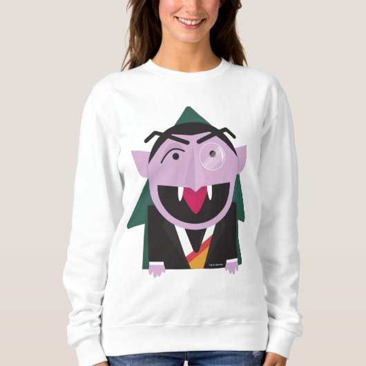 Sesamstraat | Count von Count Illustratie Trui (Voorkant)