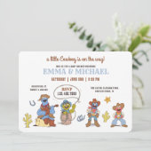 Sesamstraat Cowboy Baby shower Kaart (Staand voorkant)