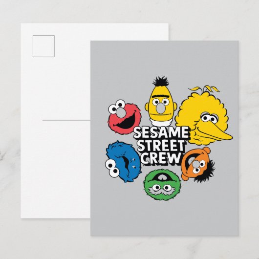 Sesamstraat Crew Briefkaart (Voorkant / Achterkant)