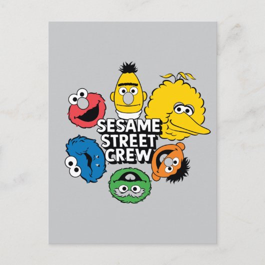 Sesamstraat Crew Briefkaart (Voorkant)
