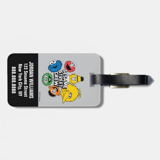 Sesamstraat Crew | Jouw namen toevoegen Bagagelabel (Achterkant horizontaal)