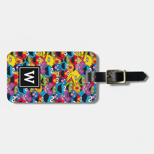 Sesamstraat Crew Pattern Bagagelabel (Voorkant horizontaal)