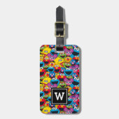 Sesamstraat Crew Pattern Bagagelabel (Voorkant verticaal)