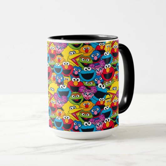 Sesamstraat Crew Pattern Mok (Voorkant rechts)