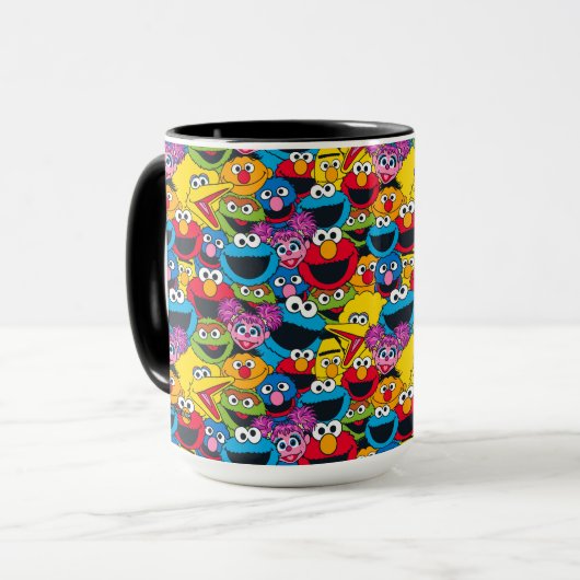 Sesamstraat Crew Pattern Mok (Voorkant links)