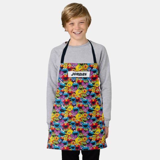 Sesamstraat Crew Pattern Schort (Gedragen)