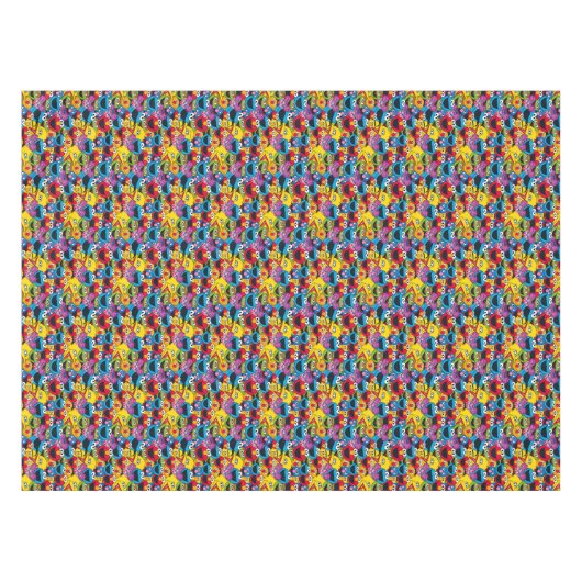 Sesamstraat Crew Pattern Tafelkleed (Voorkant (Horizontaal))