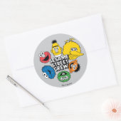Sesamstraat Crew Ronde Sticker (Envelop)