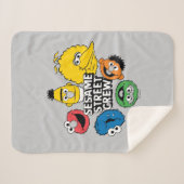 Sesamstraat Crew Sherpa Deken (Voorkant (horizontaal))