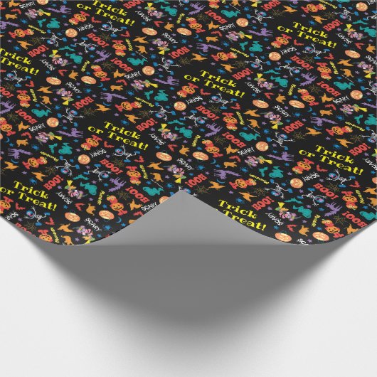 Sesamstraat | Cute Halloween Pattern Cadeaupapier (Hoek)