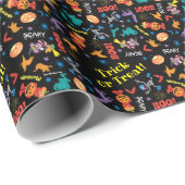Sesamstraat | Cute Halloween Pattern Cadeaupapier (Rol Hoek)